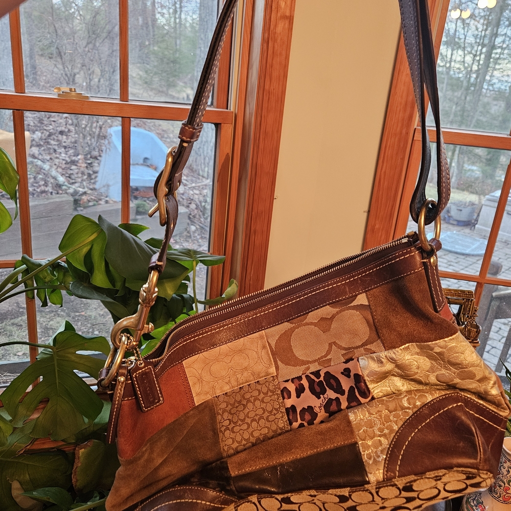 Coach Multicolor Patchwork Shoulder Bag